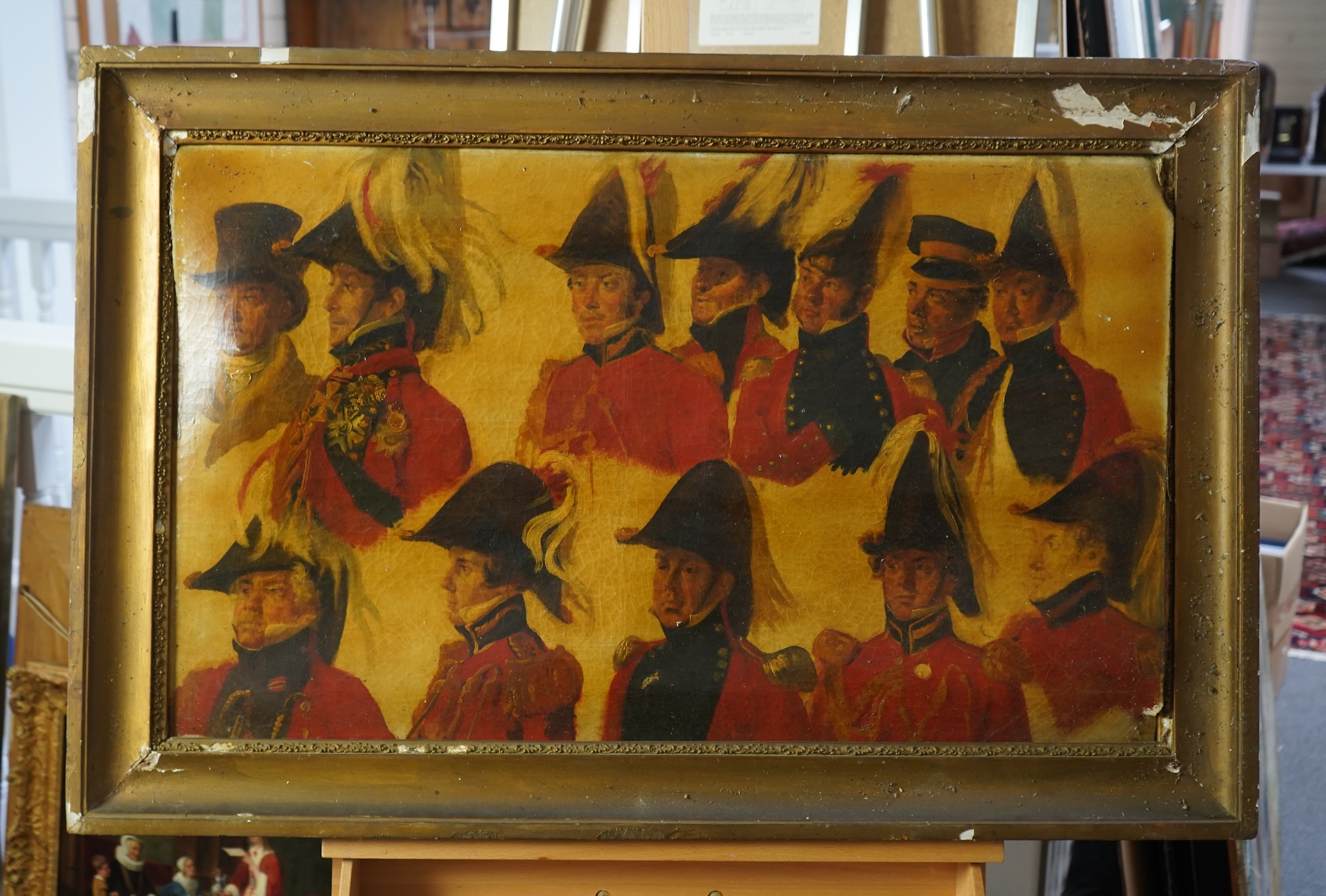 English School, 19th century, Vignette portraits of Lord Metcalfe and staff - Charles Theophilus Metcalfe, 1st Baron Metcalfe, (1775-1846) late governor-general of India, governor of Jamaica, and governor general of Cana